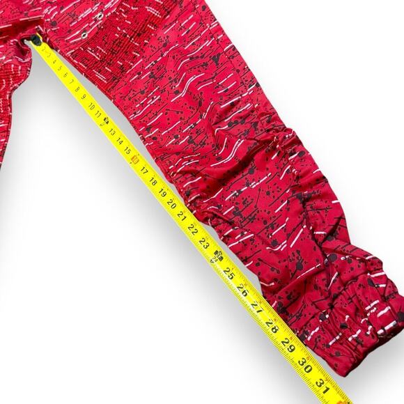 NWT Legendary Status Joggers Mens Red Splatter Striped Size L RUNS SLIM - Picture 9 of 10